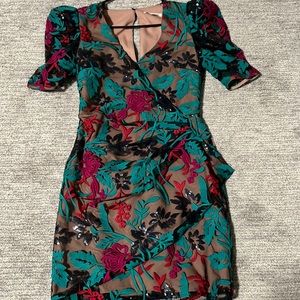 Multi color short dress